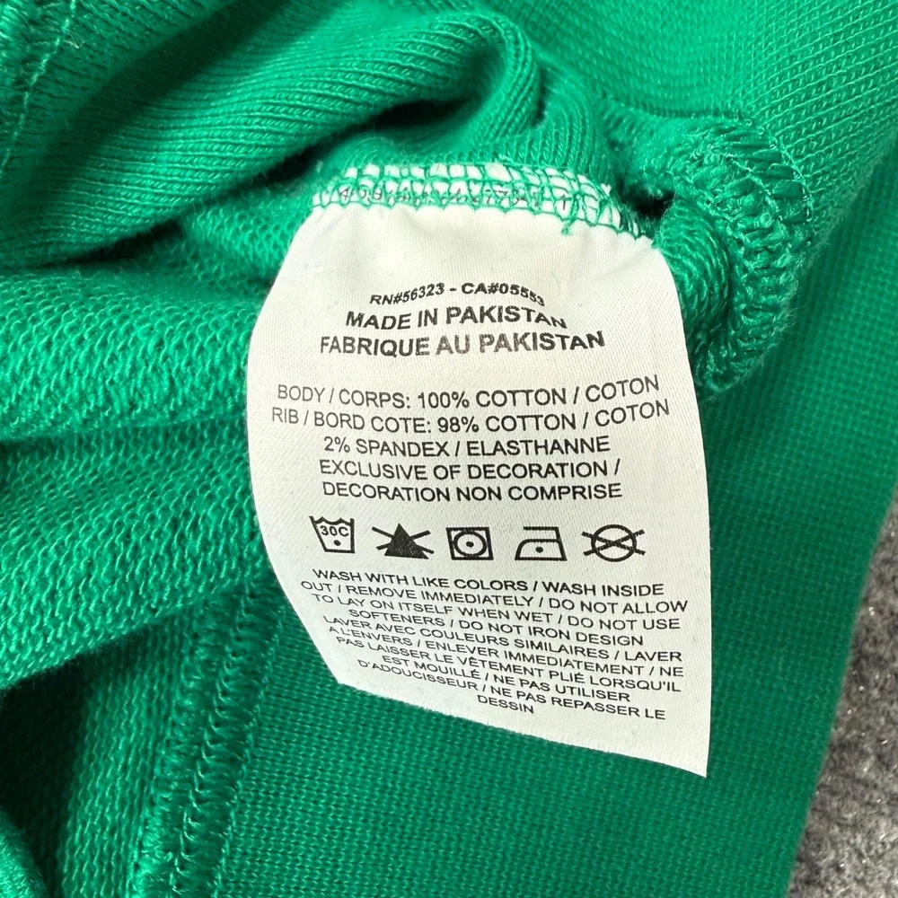 Nike Mens Green Embroidered Logo Crewneck Sweatshirt Swoosh Cotton Size S